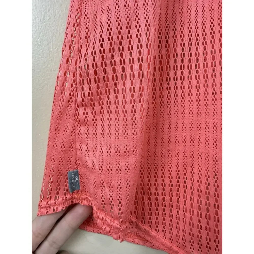 O'Neill Women’s Cover-up Mesh Swimsuit Orange Beach Resortwear Tunic Size XS/S